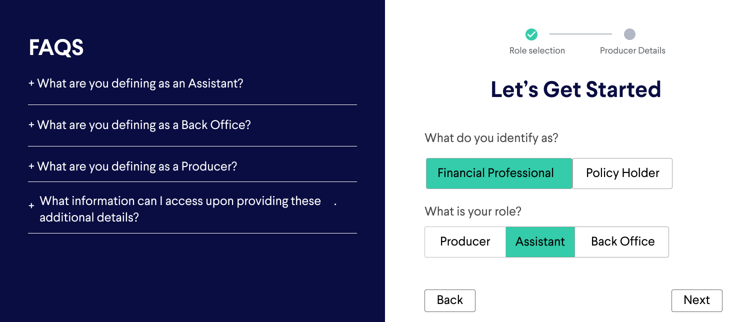 Role-adaptive dashboard after sign-in